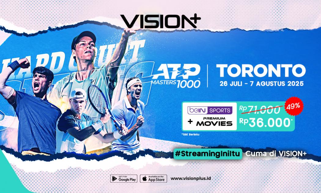 Jadwal Lengkap National Bank Open 2025: Saksikan Duel Seru ATP 1000 di Vision+