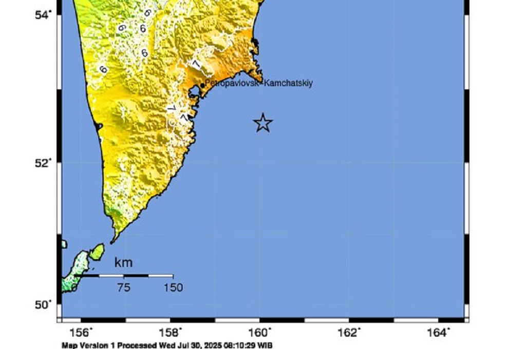 Waspada! Peringatan Dini Tsunami di Gorontalo hingga Papua Imbas Gempa M8,7 Rusia