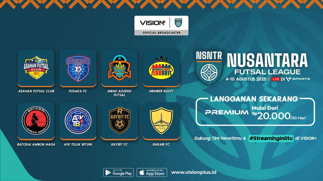 Link Live Streaming Liga Futsal Nusantara di Vision+