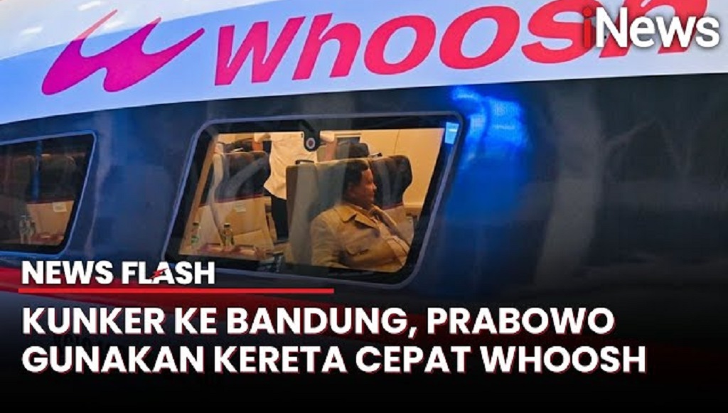 Momen Prabowo Pulang Pergi Jakarta-Bandung Naik Kereta Cepat Whoosh