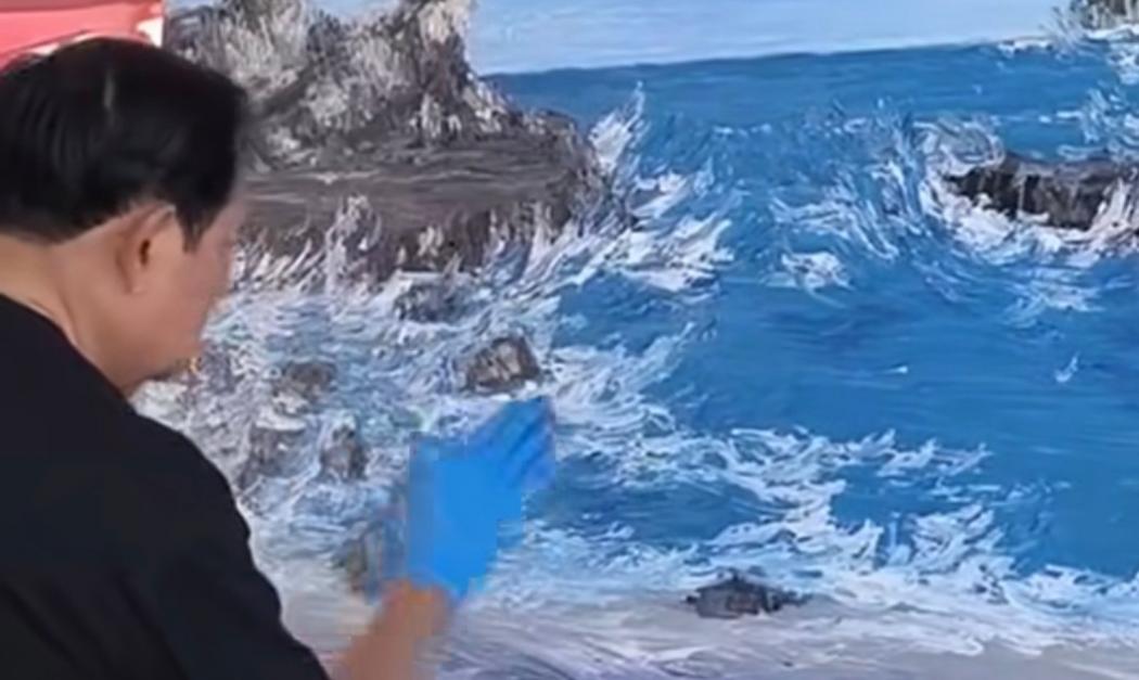 Momen SBY Melukis Pantai Klayar bersama Pelukis Jerman, Netizen: The Real Menikmati Pensiun