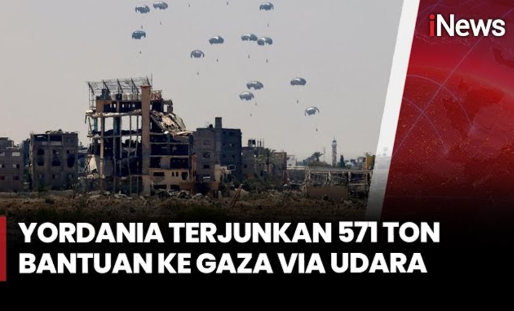 Momen Pesawat Yordania hingga UEA Kirim Bantuan ke Gaza Lewat Jalur Udara