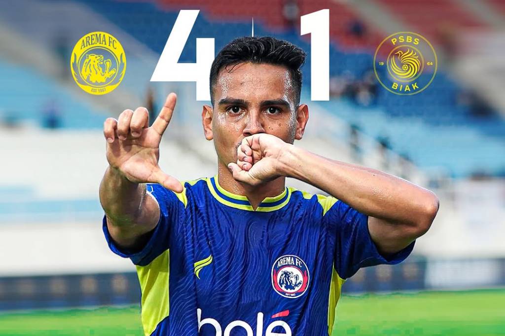 Hasil Super League: Dalberto Bersinar! Arema FC Bantai PSBS Biak 4-1 di Stadion Kanjuruhan