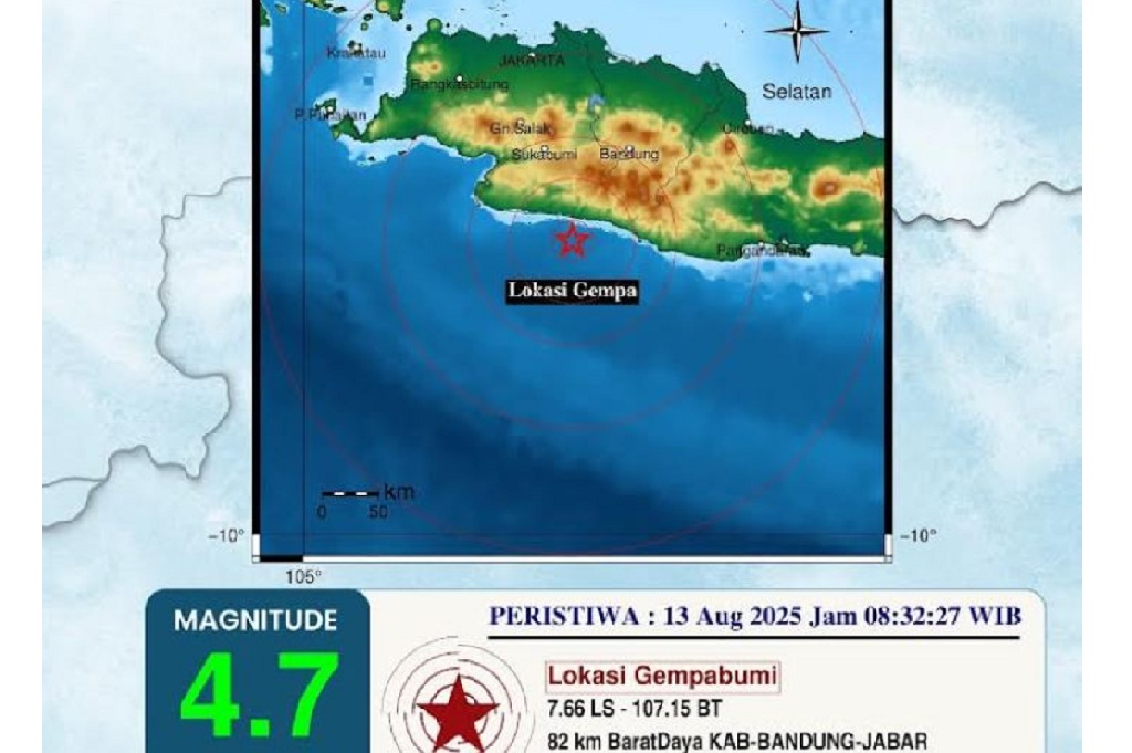 Gempa M 4,7 Guncang Bandung, Camat Pangalengan: Tak Ada Laporan Kerusakan