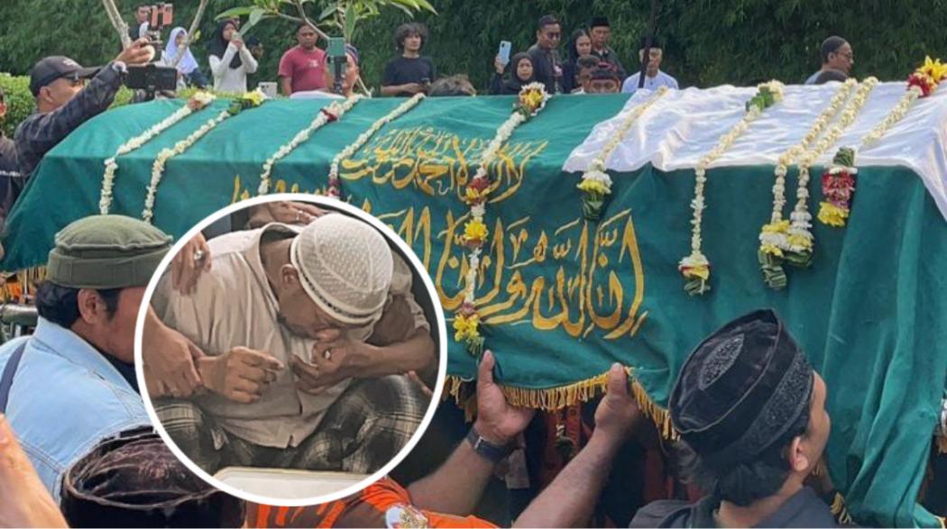 Pemakaman Mpok Alpa Diiringi Isak Tangis, Suami Tak Turun ke Liang Lahat