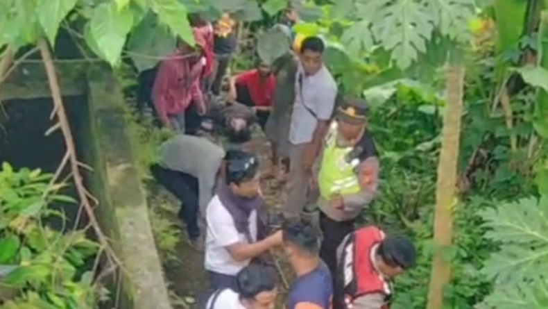 Hilang 2 Hari, Buruh Proyek Ditemukan Lemas Tersangkut di Pinggir Jurang Ubud
