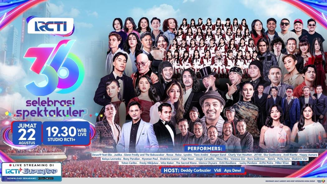 Panggung Lintas Generasi, Deretan Artis Papan Atas Siap Meriahkan Selebrasi Spektakuler HUT Ke-36 RCTI
