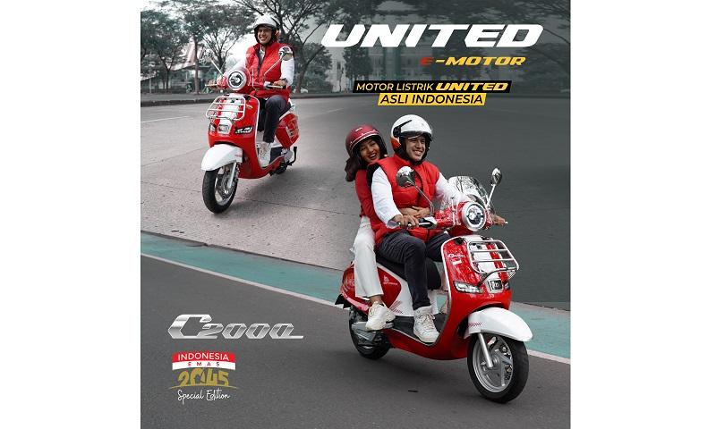 Rayakan HUT ke-80 RI, United E-Motor Rilis Edisi Khusus C2000 Indonesia Emas