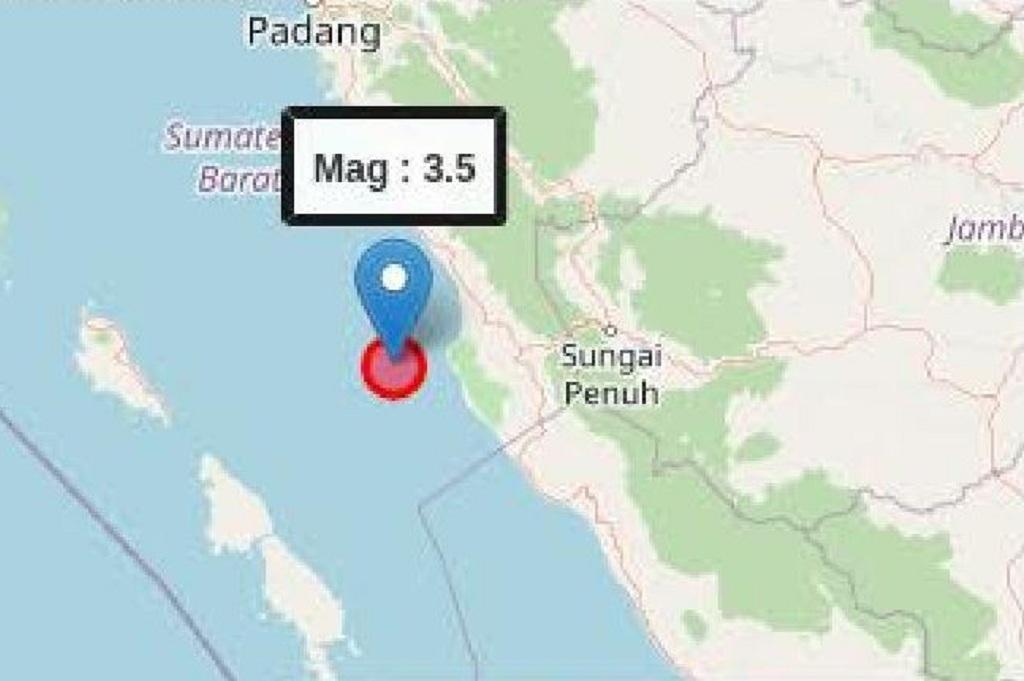 Gempa Terkini Magnitudo 3,5 Guncang Pesisir Selatan Sumbar