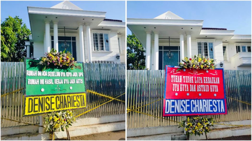 Viral Denise Chariesta Kirim Karangan Bunga ke Rumah Uya Kuya, Netizen Gaduh!