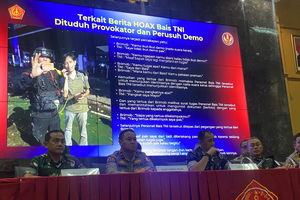 Viral Anggota TNI Dituduh Provokator Demo, Ini Percakapannya dengan Personel Brimob