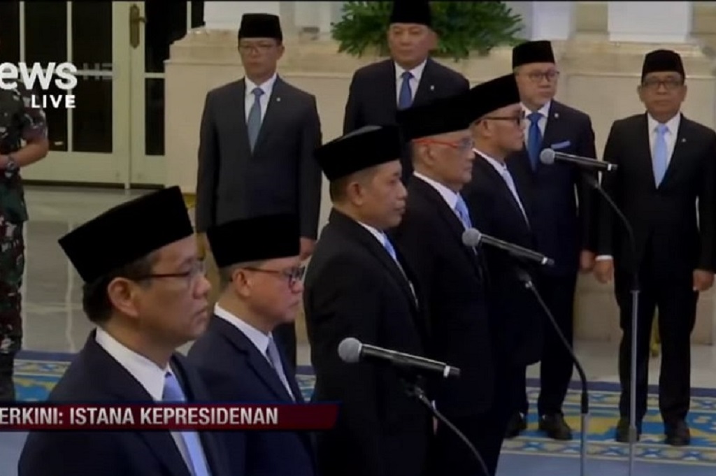 Daftar 5 Menteri Dilantik Presiden Prabowo di Istana Hari Ini
