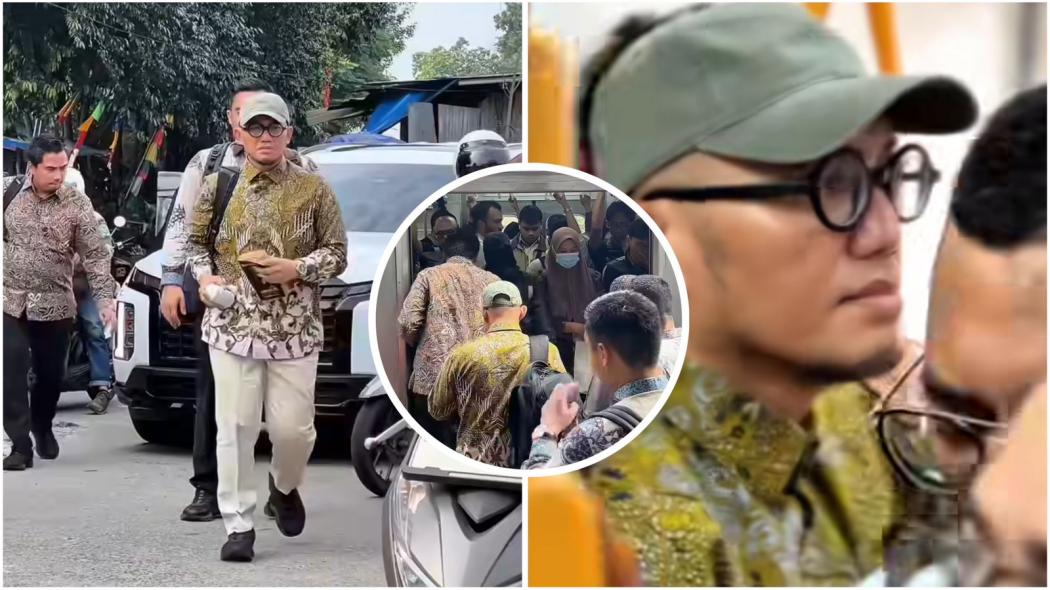 Viral Wamen Haji dan Umrah Dahnil Ngantor Naik KRL, Ini Fotonya!