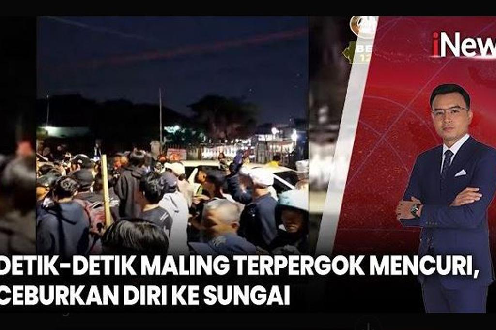 Panik! Maling Motor di Depok Nekat Lompat ke Kali, Berujung Diamuk Warga