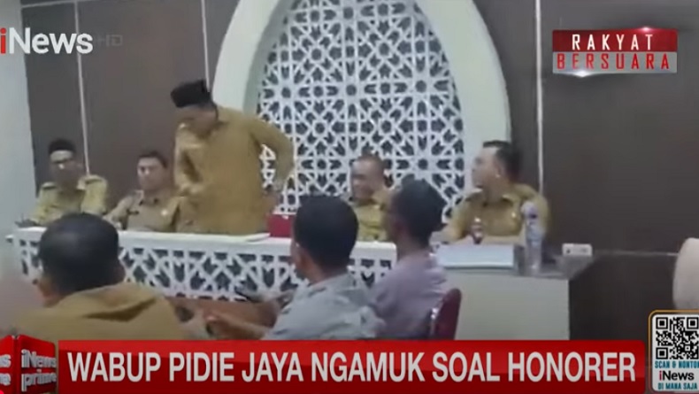 Viral Wabup Pidie Jaya Emosi di Hadapan Tenaga Honorer, Banting Mikrofon hingga Pukul Meja