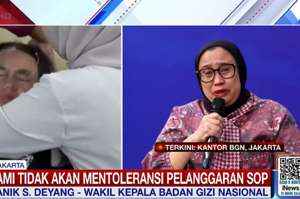 Sambil Menangis, Wakil Kepala BGN Minta Maaf: Saya Janji Keracunan MBG Tak akan Terjadi Lagi