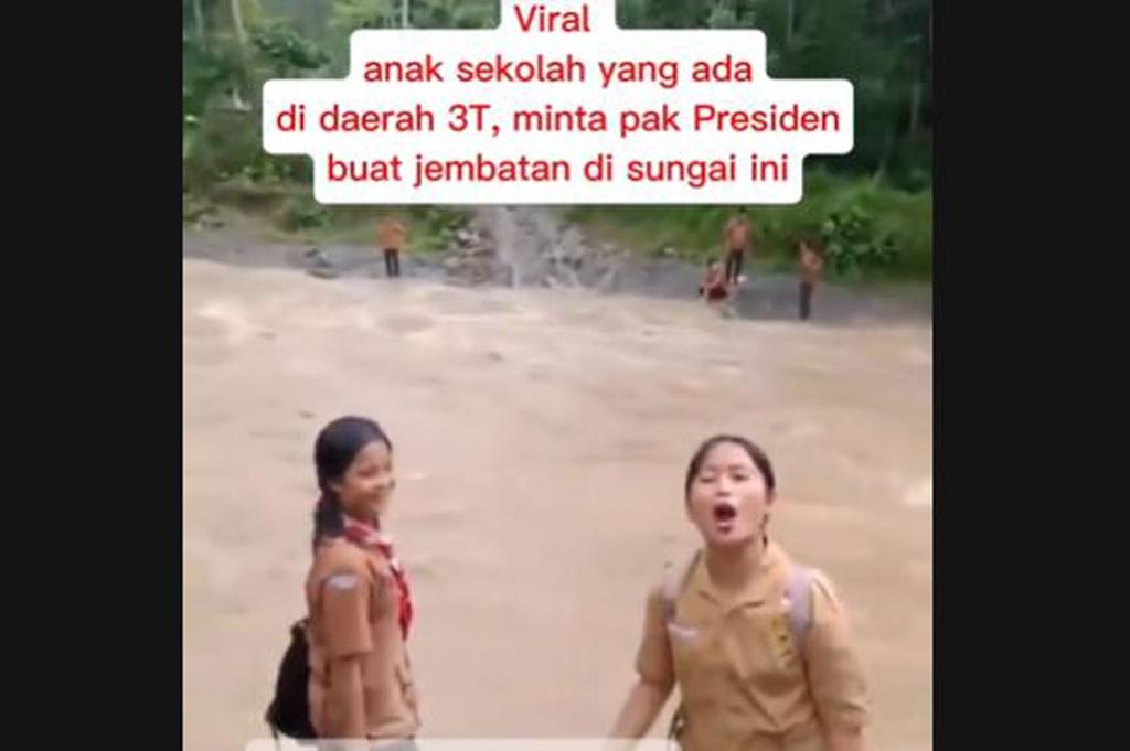 Viral! Pelajar di Nias Selatan Minta Presiden Prabowo Bangun Jembatan untuk Akses ke Sekolah