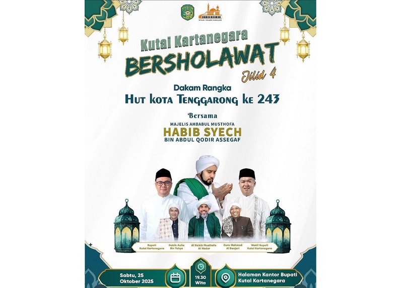 Pemkab Kukar Bersiap Gelar Kukar Bershalawat, Hadirkan Habib Syech