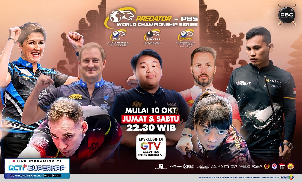Turnamen Biliar Dunia Terbesar Digelar di Bali! Saksikan PBS World Championship Series Live GTV