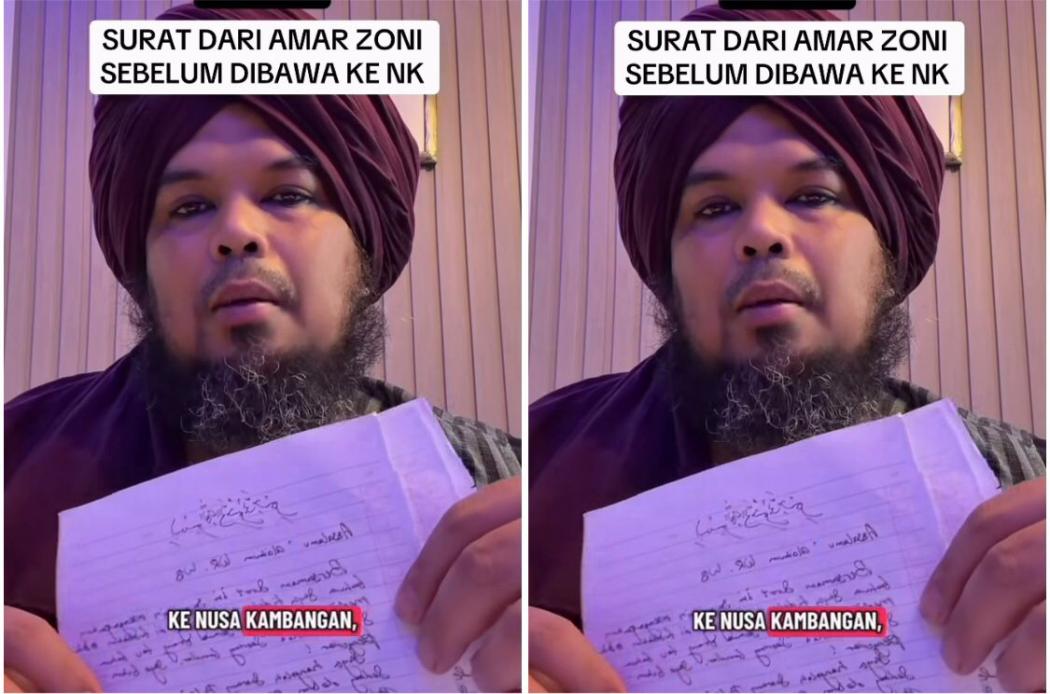 Mengejutkan! Ammar Zoni Bikin Surat untuk Ustaz Derry Sulaiman sebelum Dipindahkan ke Nusakambangan