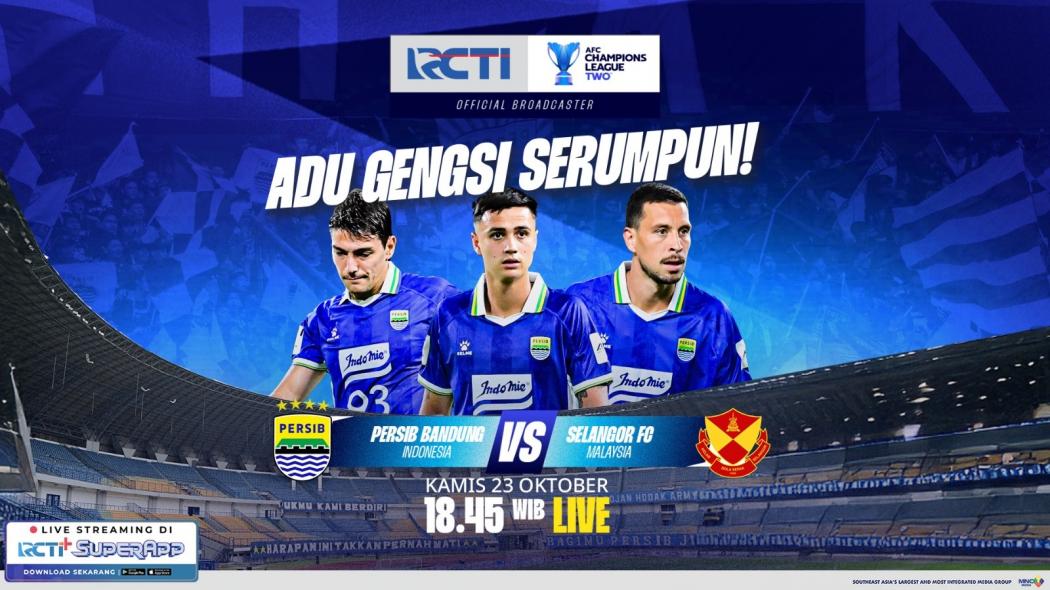 Link Live Streaming Persib vs Selangor FC di ACL 2 Malam Ini! 