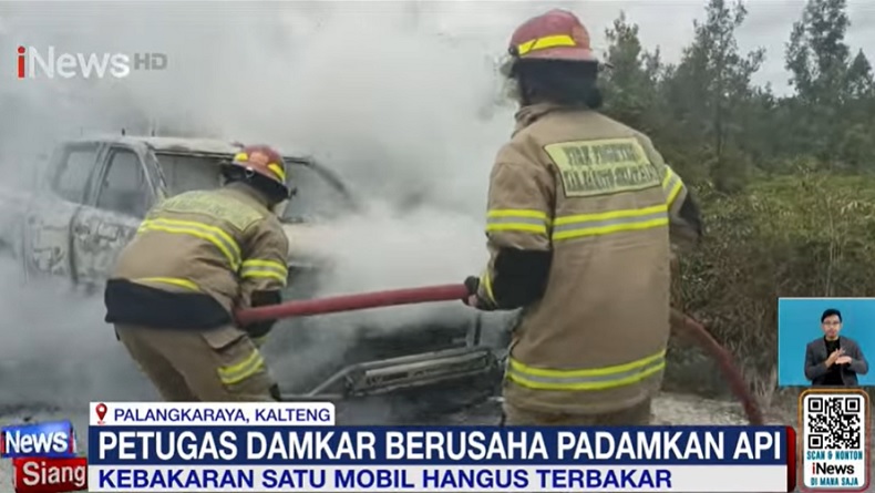 Mobil Terbakar Hebat di Barito Selatan, Warga Sempat Panik Dengar Ledakan
