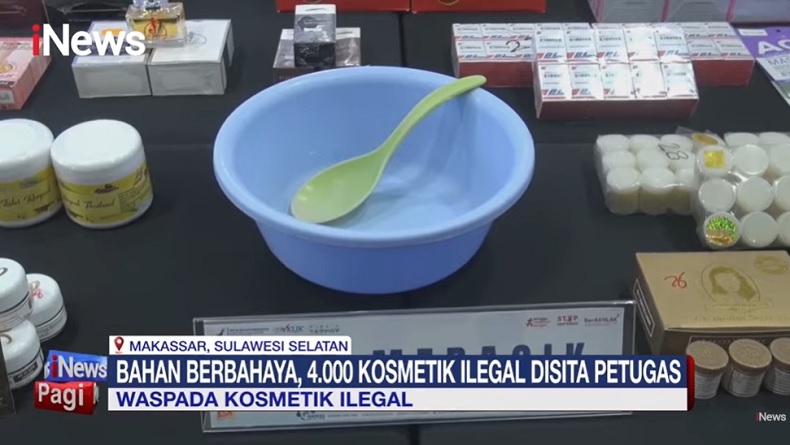 Ribuan Kosmetik Ilegal Mengandung Merkuri Disita di Sidrap, Milik Influencer Kecantikan