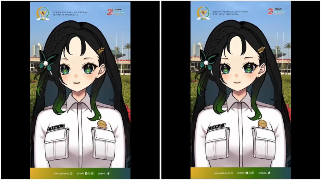 Ini Tugas Sena Si VTuber ASN Digital Buatan DPD yang Jadi Kontroversi