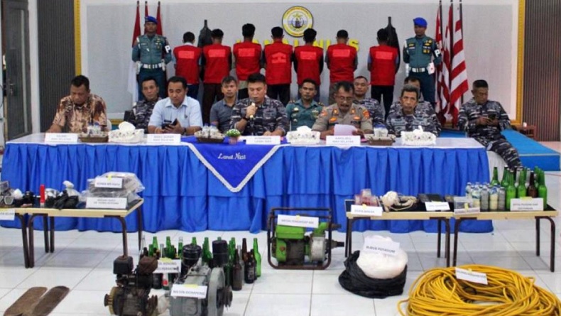 TNI AL Gagalkan Penangkapan Ikan dengan Bom di Perairan Nias Selatan, 1 Ton Ikan Disita