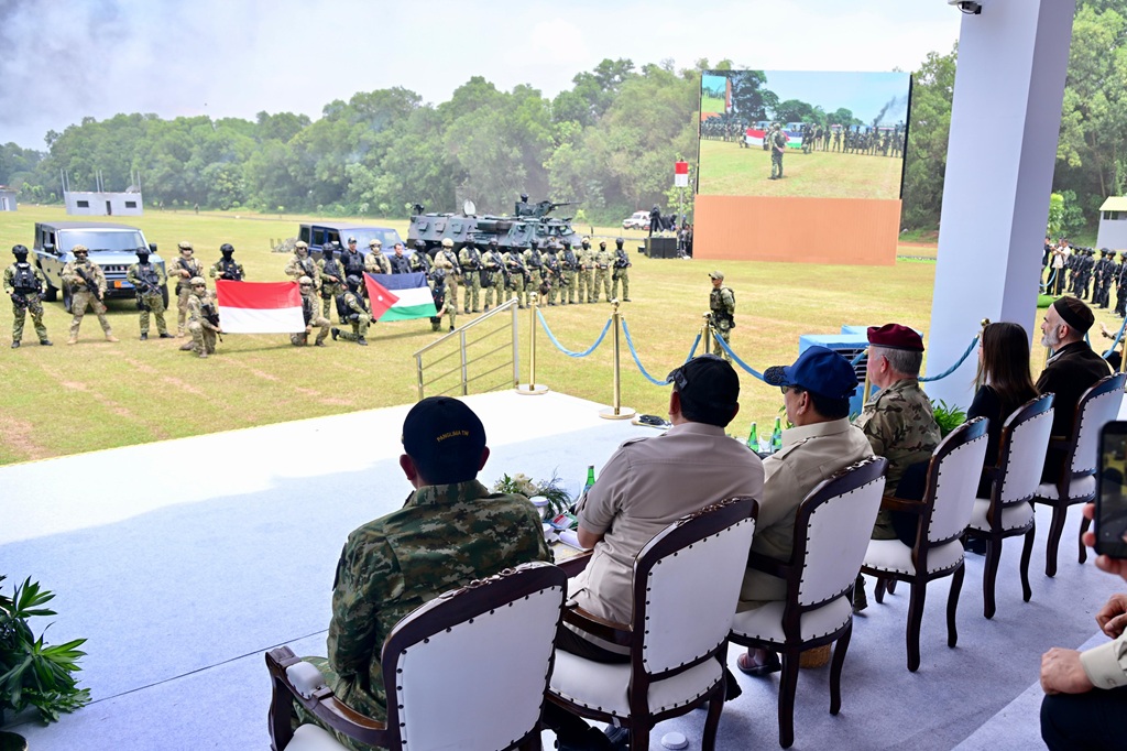 Momen Prabowo dan Raja Abdullah II Saksikan Demonstrasi TNI–Angkatan Bersenjata Yordania
