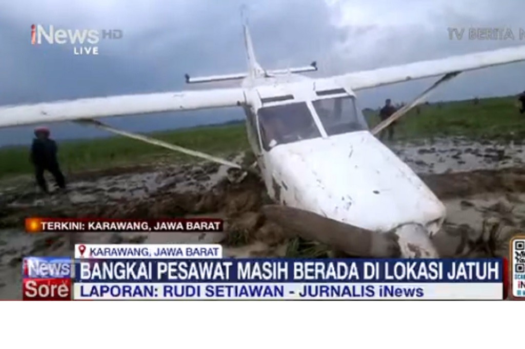 Pesawat Cessna Bro Skydive Jatuh di Karawang, Pilot Ungkap Penyebabnya