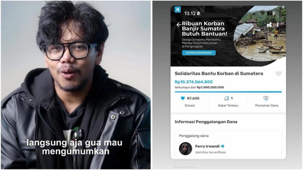 Terkumpul Rp10,3 Miliar dalam 24 Jam, Open Donasi Ferry Irwandi Resmi Ditutup!
