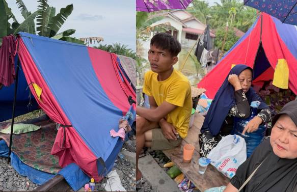 2.000 Korban Banjir Langkat Bertahan Hidup di Posko Pengungsian di Atas Rel Kereta