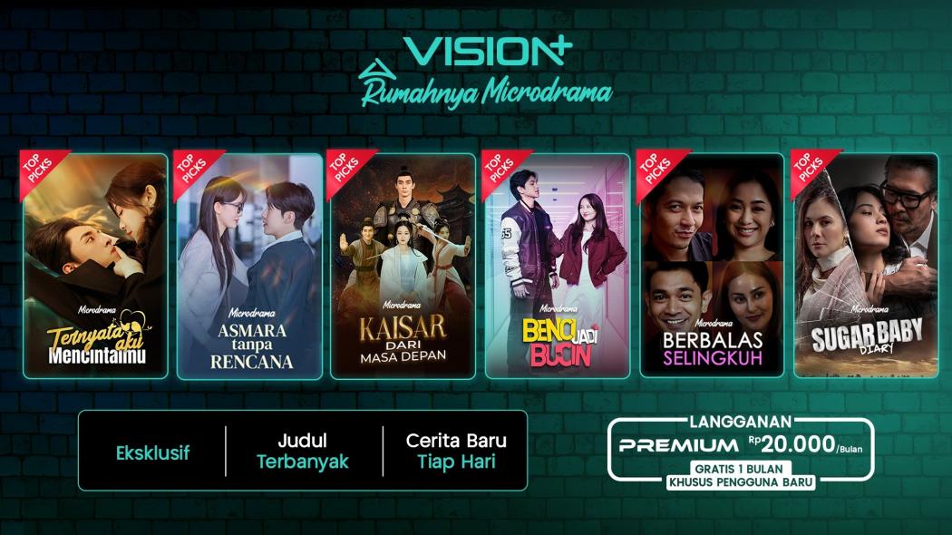 VISION+ Rumahnya Microdrama, Drama Pendek Seru dengan Banyak Pilihan Genre