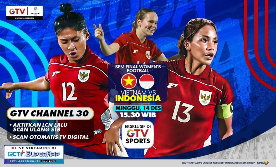 Jadwal Siaran Langsung Timnas Putri Indonesia Vs Vietnam di Semifinal SEA Games 2025