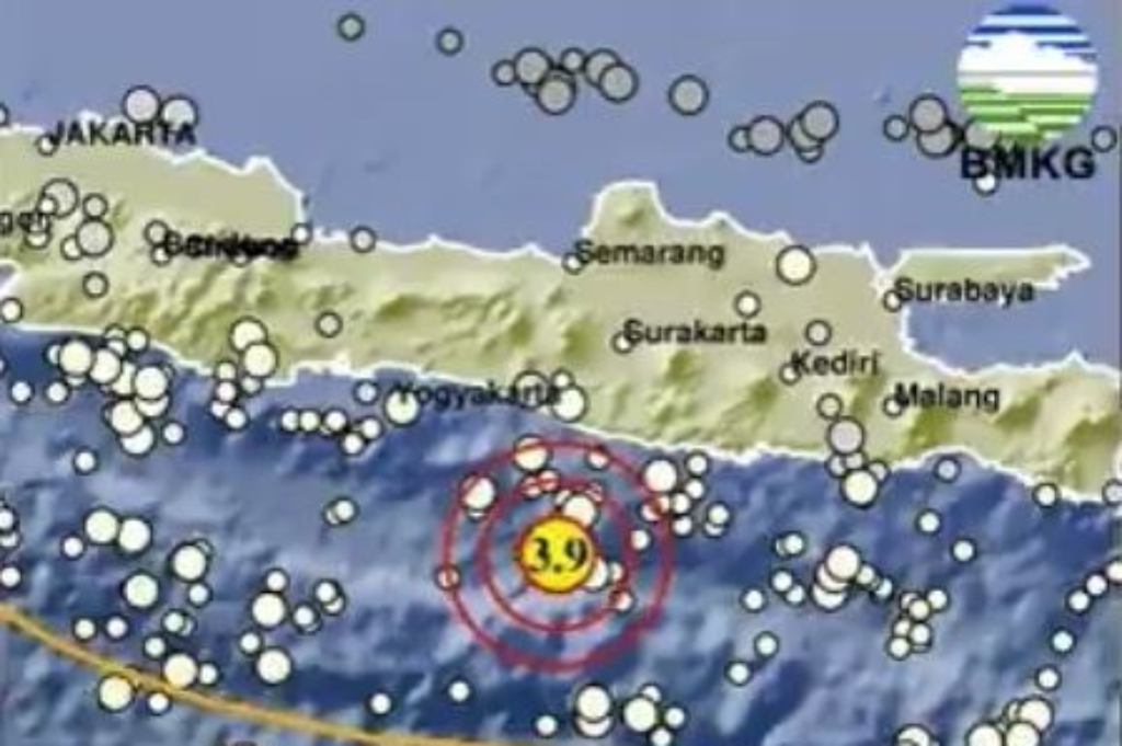 Gempa Hari Ini Magnitudo 3,9 Guncang Gunungkidul DIY