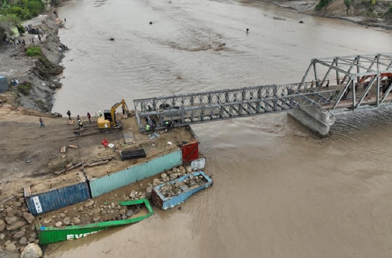 Jembatan Bailey Bireun-Aceh Tengah Tersambung Lagi, Perlancar Distribusi Bantuan