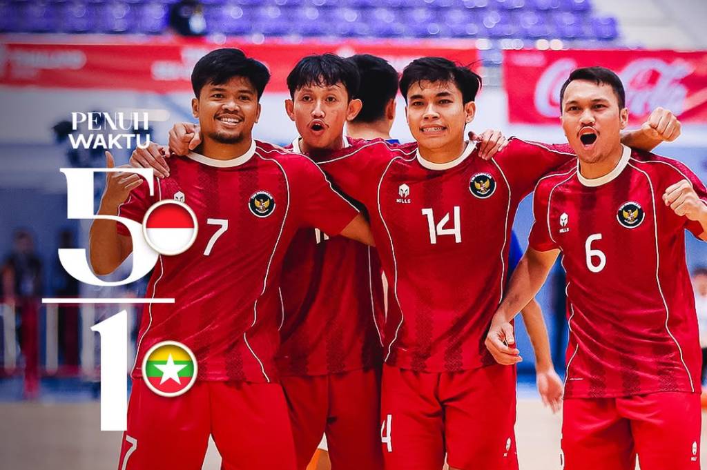 Timnas Futsal Indonesia Hancurkan Myanmar Dihajar 5-1 di Laga Perdana SEA Games 2025