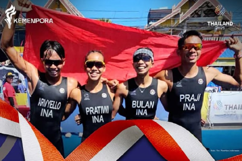 Triathlon Indonesia Sumbang Emas ke-76 di SEA Games 2025, Target Makin Dekat