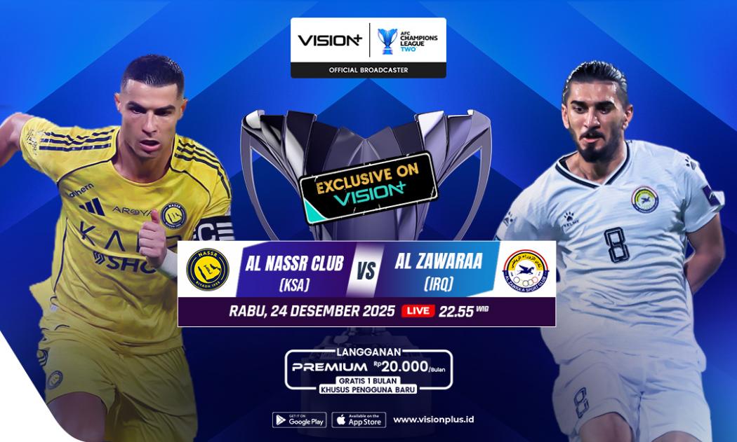 Cara Nonton Link Live Streaming Al Nassr vs Al Zawraa di AFC Champions League Two