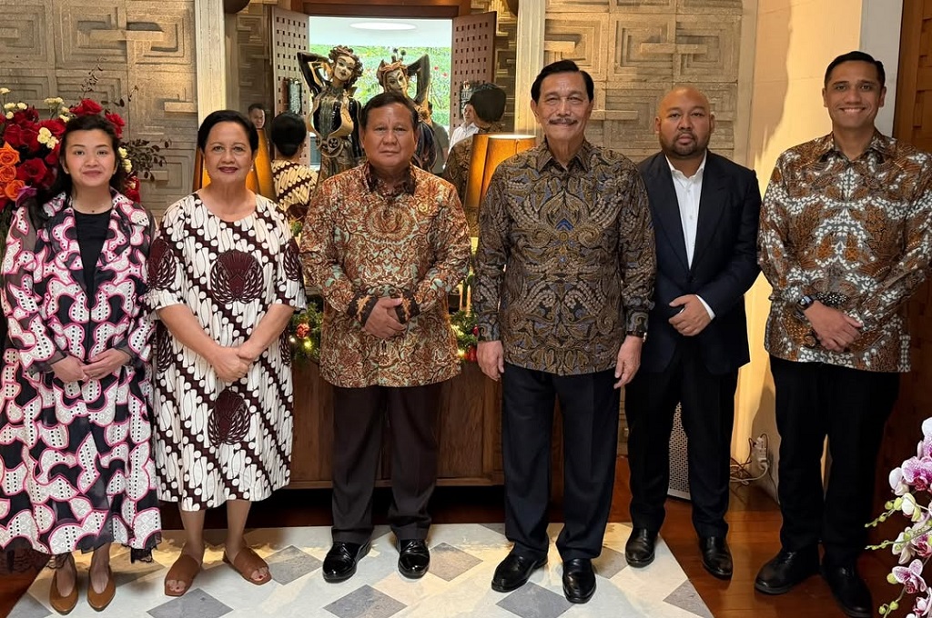 Bareng Didit, Prabowo Kunjungi Kediaman Luhut di Hari Natal