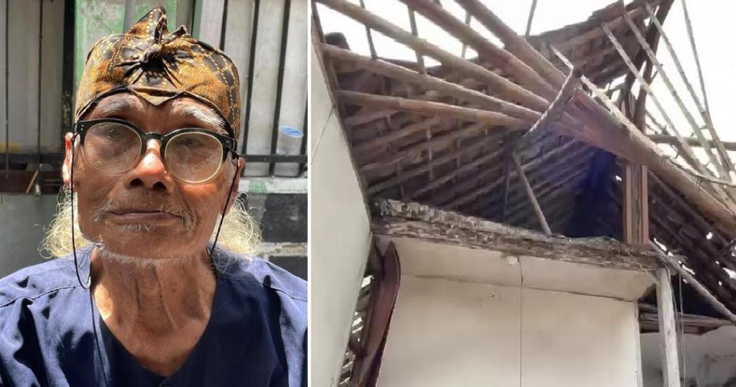 Rumah Ambruk, Boneng dan Keluarga Mengungsi di Kantor RW