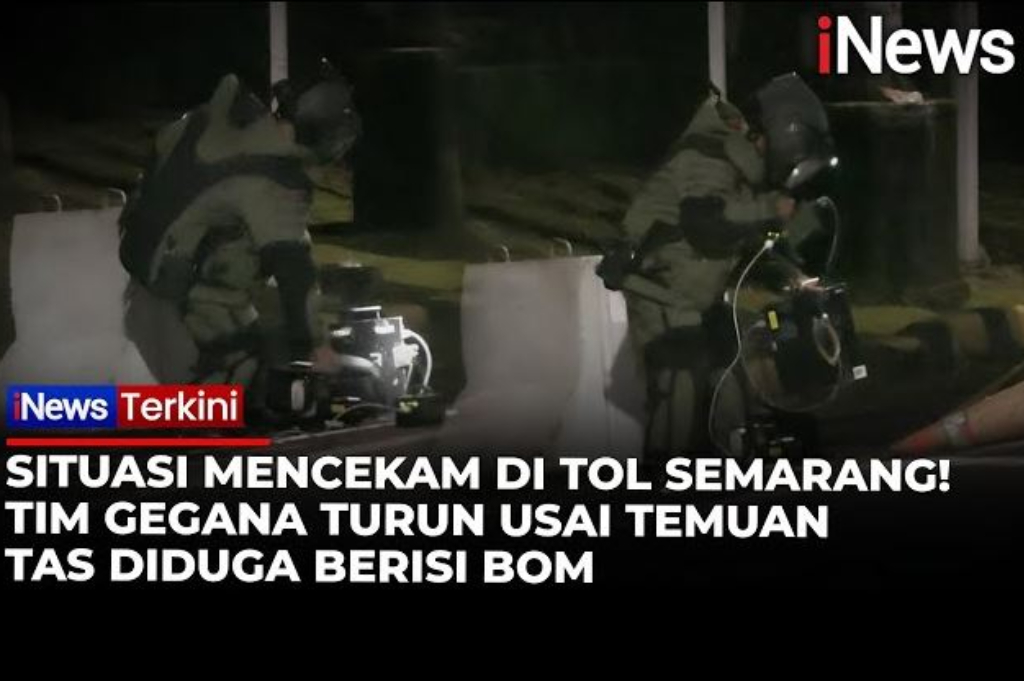 Detik-Detik Gegana Amankan Tas Mencurigakan Diduga Bom di Tol Banyumanik Semarang
