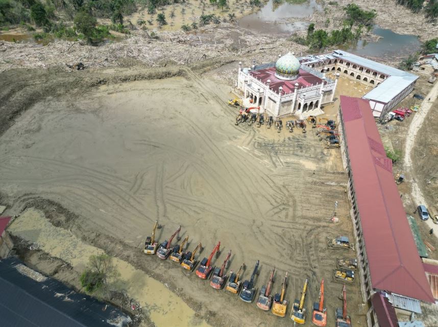 Potret Terkini Ponpes Darul Mukhlisin di Aceh Tamiang, Sudah Bersih dari Tumpukan Kayu