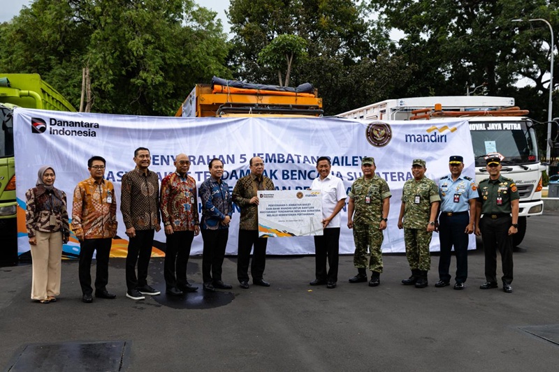 Perbaiki Konektivitas Bencana Sumatra, Bank Mandiri dan Kemenhan Bangun 5 Jembatan Bailey