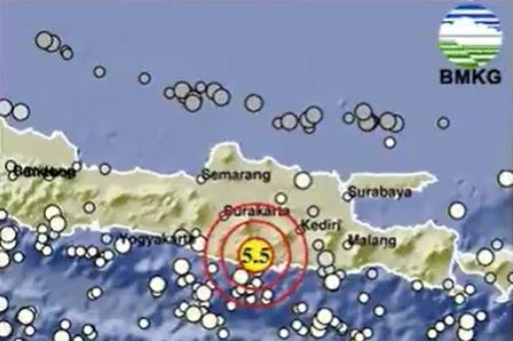 Gempa Besar M5,5 Guncang Pacitan Jatim Hari Ini, Tidak Berpotensi Tsunami
