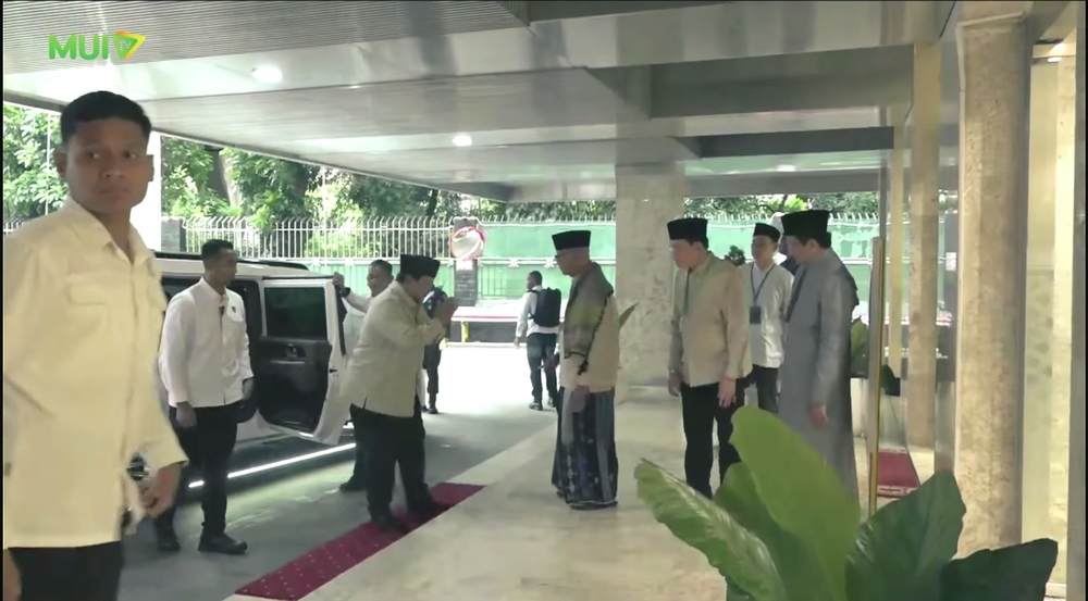 Prabowo Tiba di Masjid Istiqlal Hadiri Pengukuhan Pengurus MUI