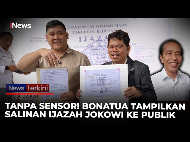 Penampakan Bonatua Silalahi Tunjukkan Salinan Ijazah Jokowi Tanpa Sensor ke Publik