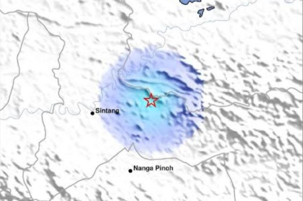 Gempa Hari Ini M3,2 Guncang Sintang Kalbar, BMKG Sebut akibat Sesar Adang