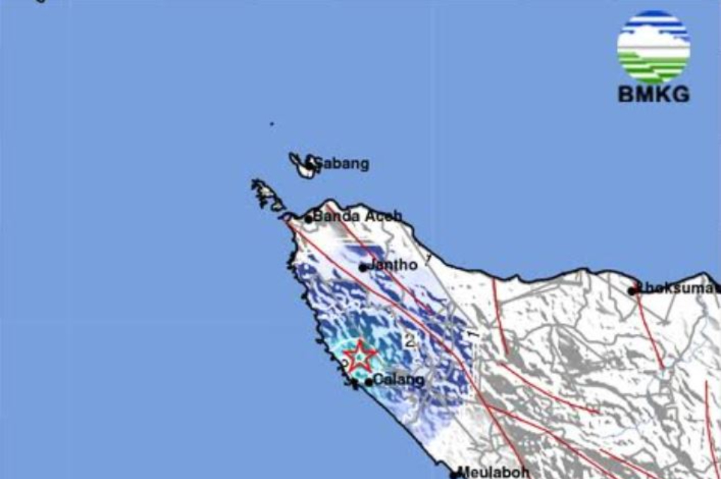 Gempa Hari Ini Magnitudo 4,2 Guncang Calang Aceh Jaya